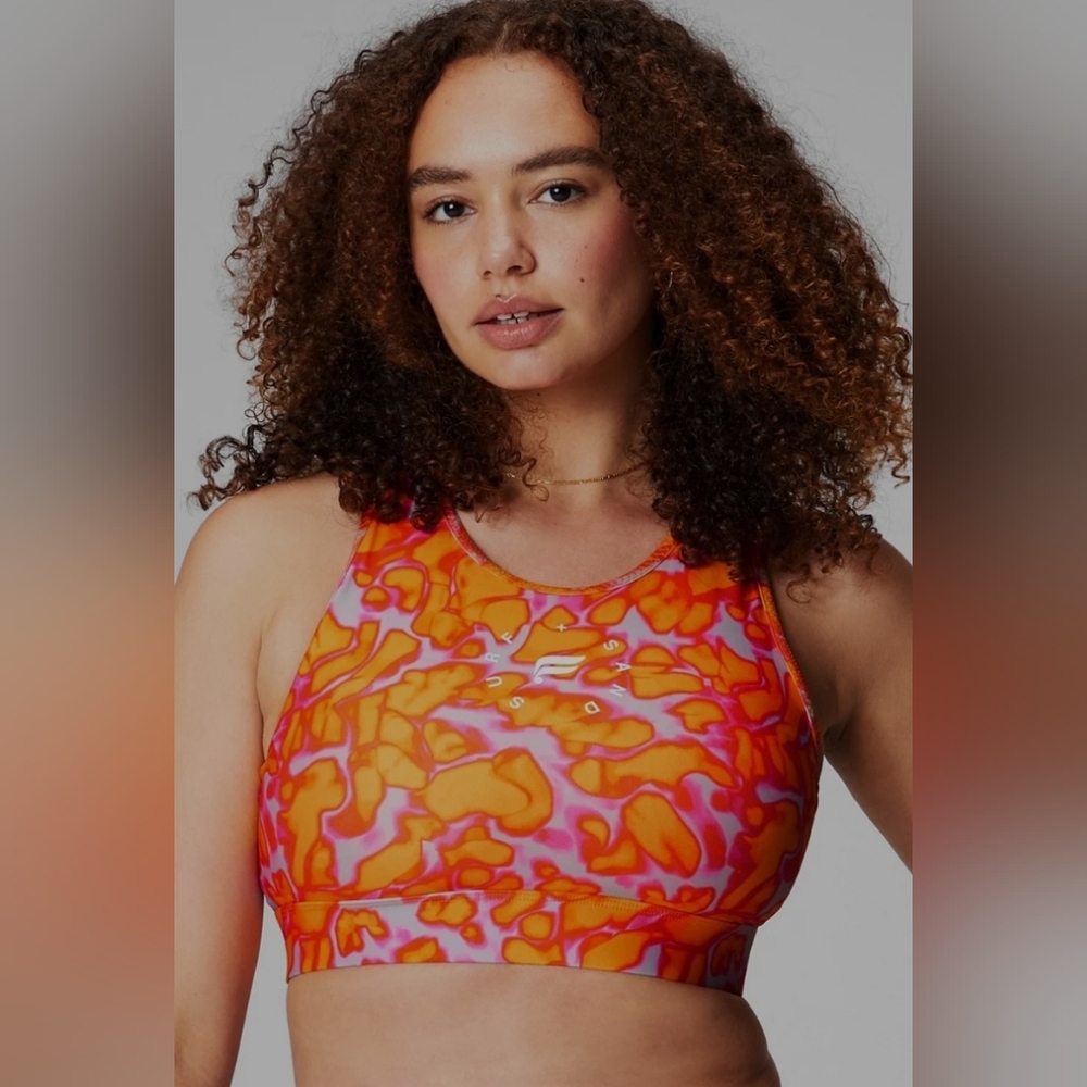 Fabletics Motion365+ Trinity High Impact Sports Bra & Biker Shorts Size XL NWT